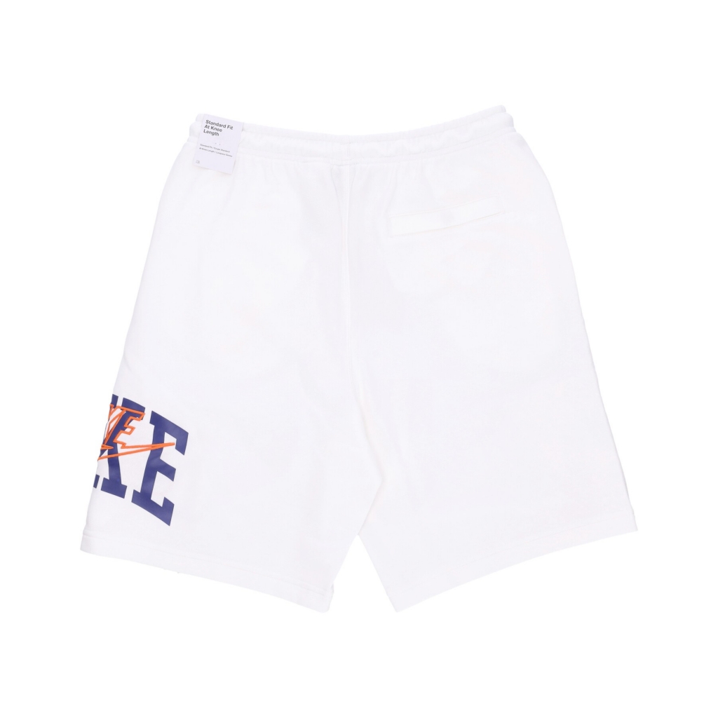 pantalone corto tuta uomo club futura graphic french terry short WHITE/SAFETY ORANGE