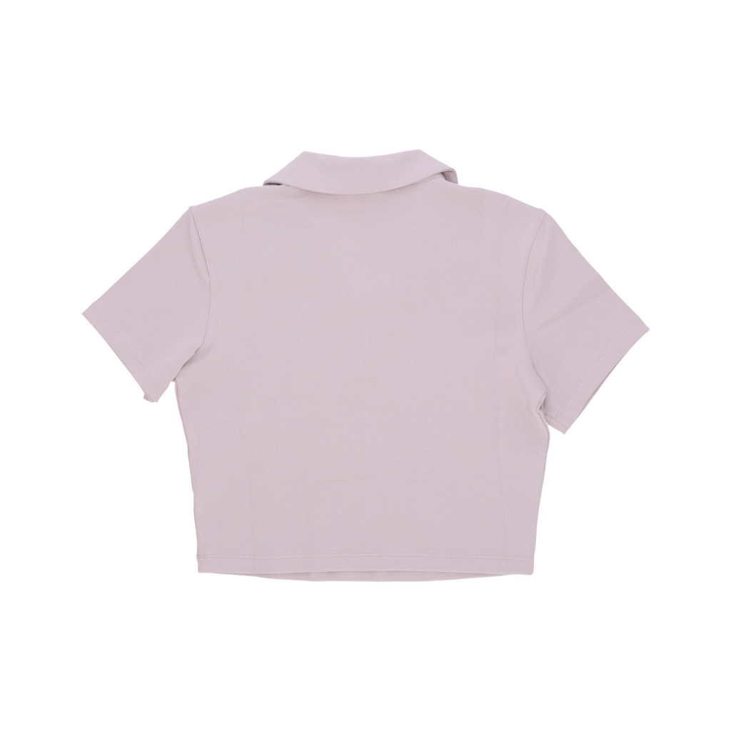 polo manica corta donna sportswear essential polo crop top PLATINUM VIOLET/SAIL