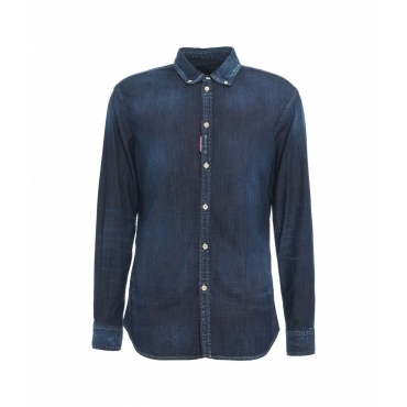 Camicia denim blu