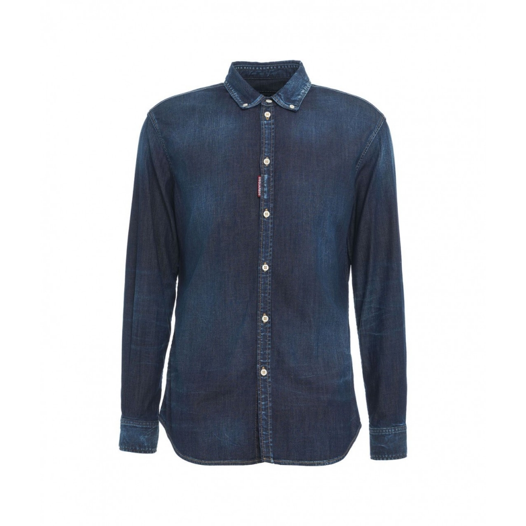 Camicia denim blu