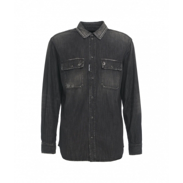 Camicia in denim nero