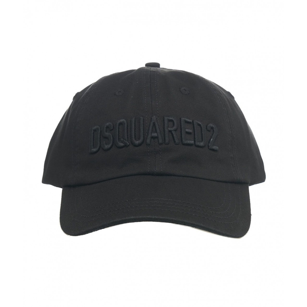 Baseball cap con logo nero