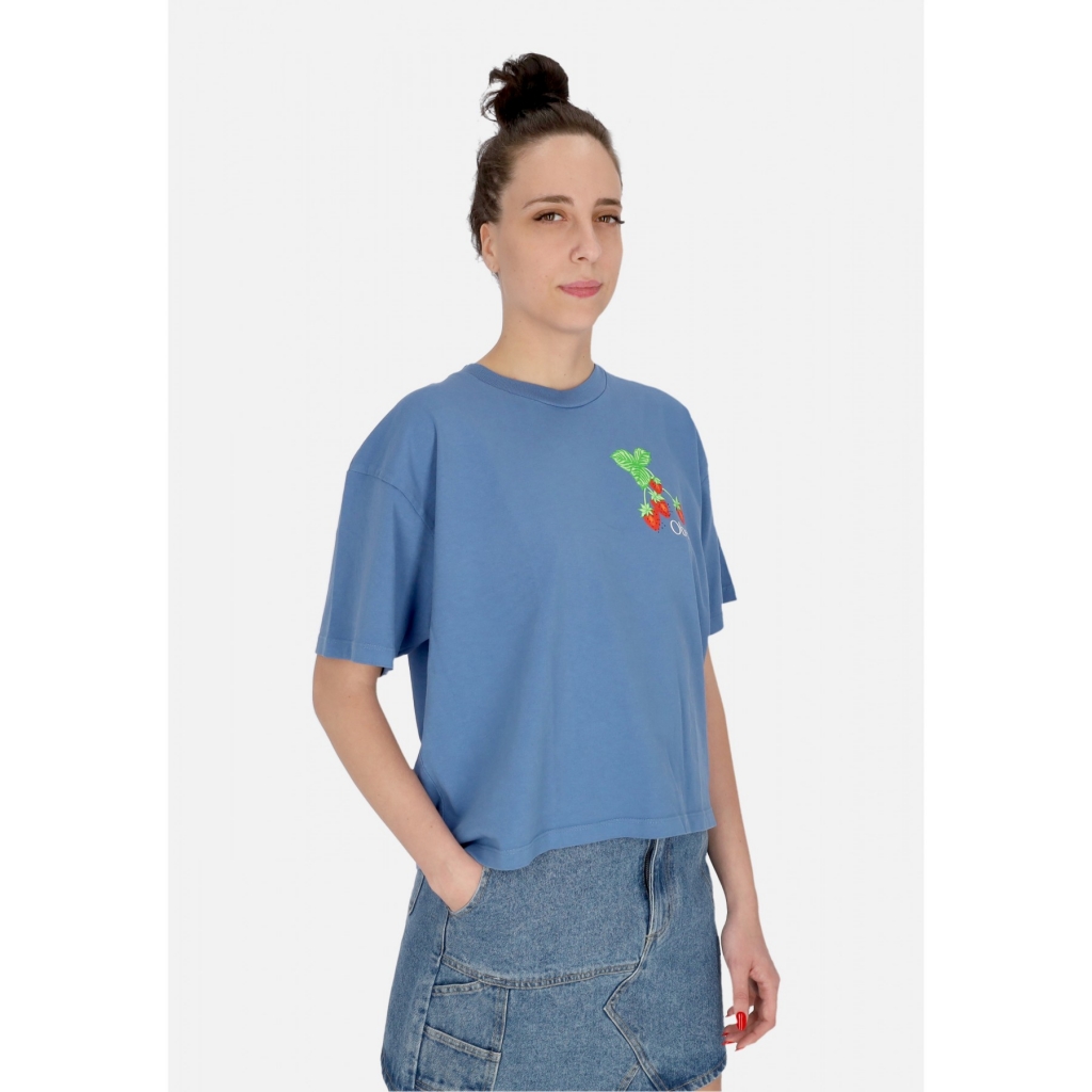 maglietta donna strawberry bunch raegan crop tee CORONET BLUE