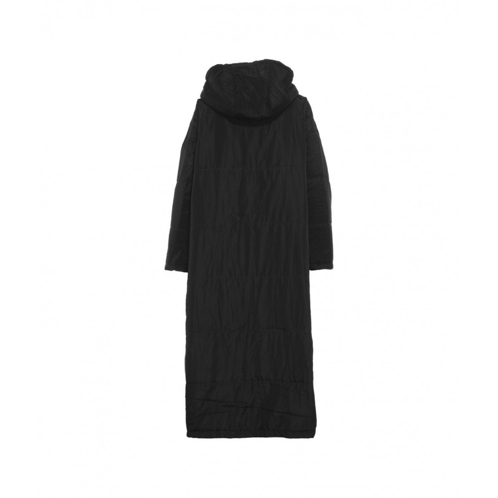 Maxi piumino con stampa Black nero