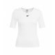 T-shirt Jealice con logo ricamato bianco