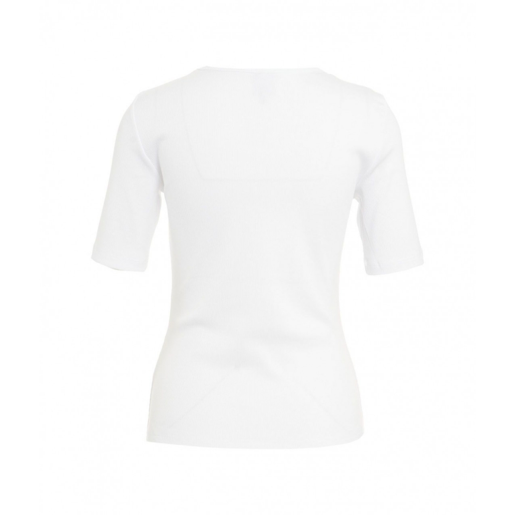 T-shirt Jealice con logo ricamato bianco