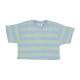 maglietta donna w adams stripe cropped tee HYDRANGEA MULTI