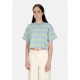 maglietta donna w adams stripe cropped tee HYDRANGEA MULTI