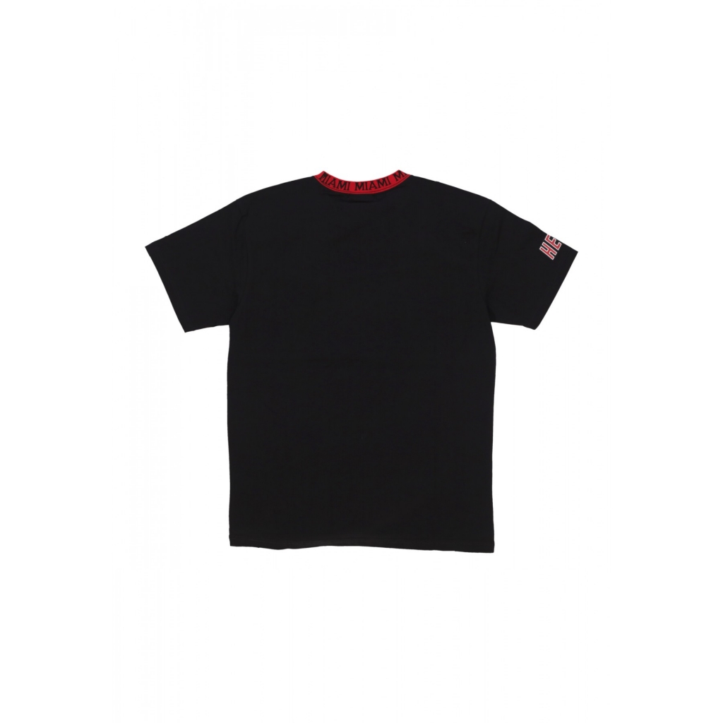 maglietta uomo nba jacquard ringer vintage logo tee miahea BLACK