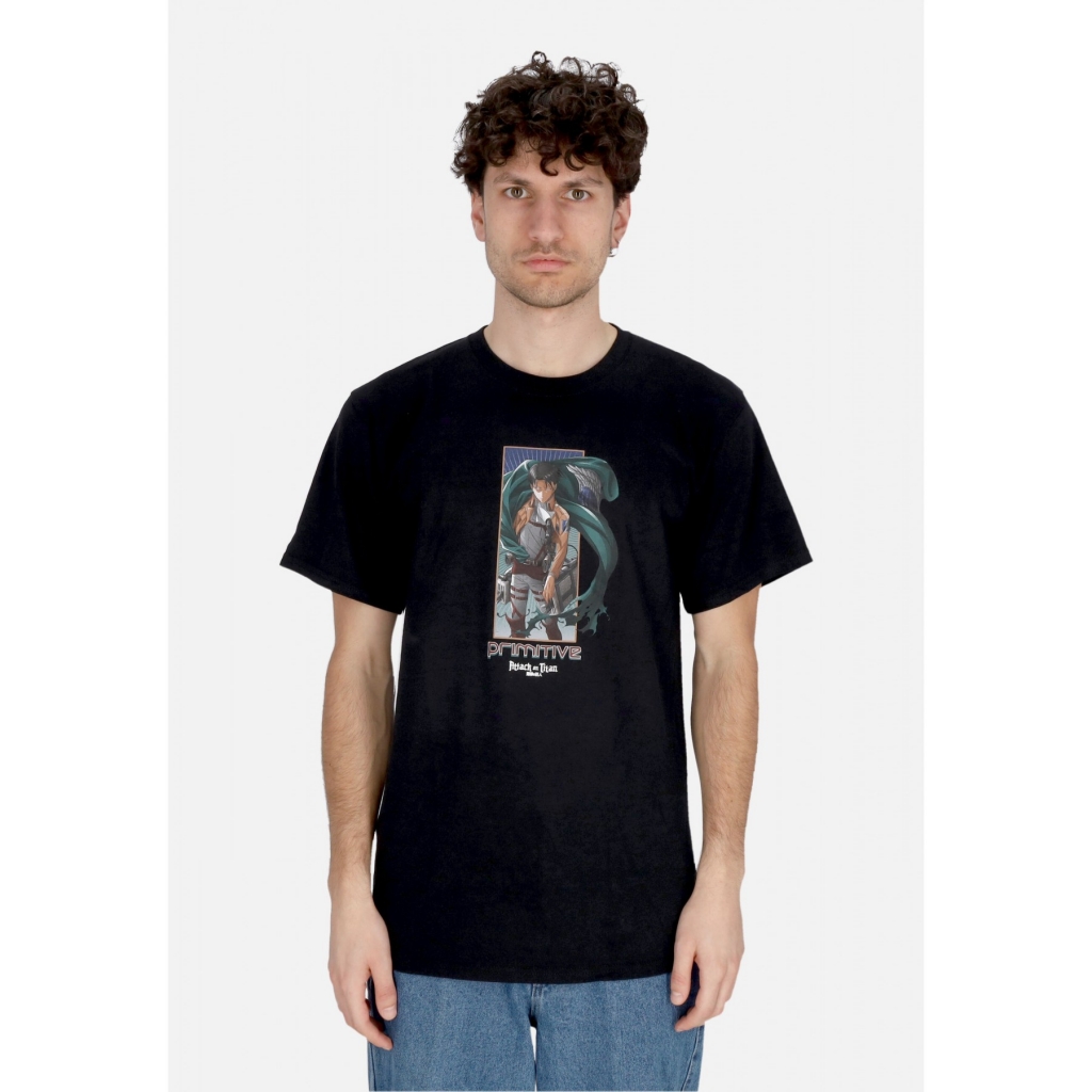 maglietta uomo levi tee x attack on titan BLACK