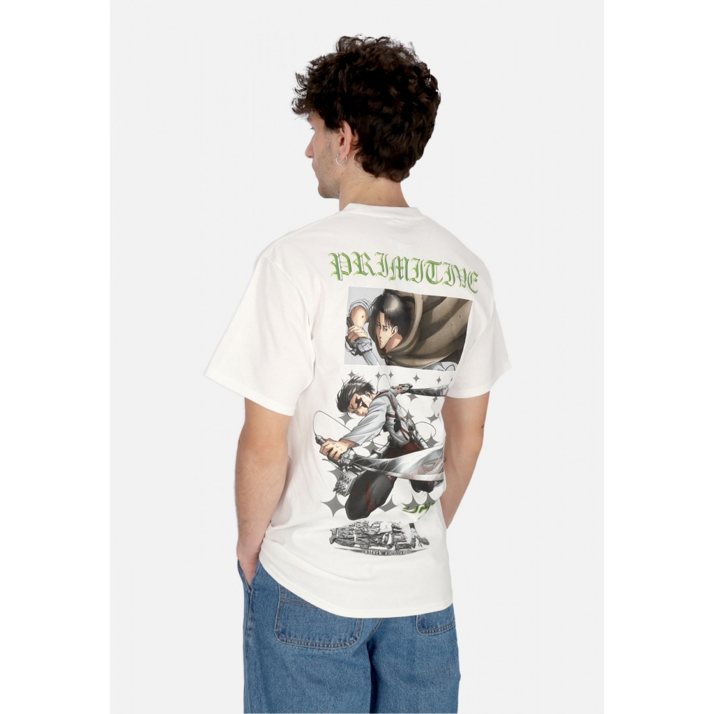 maglietta uomo scout tee x attack on titan WHITE