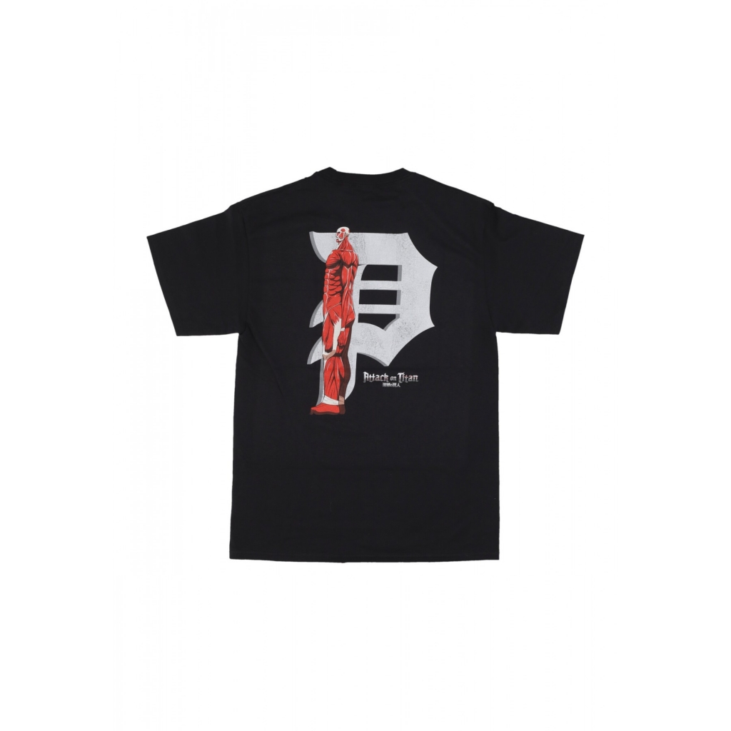 maglietta uomo colossal dirty p tee x attack on titan BLACK