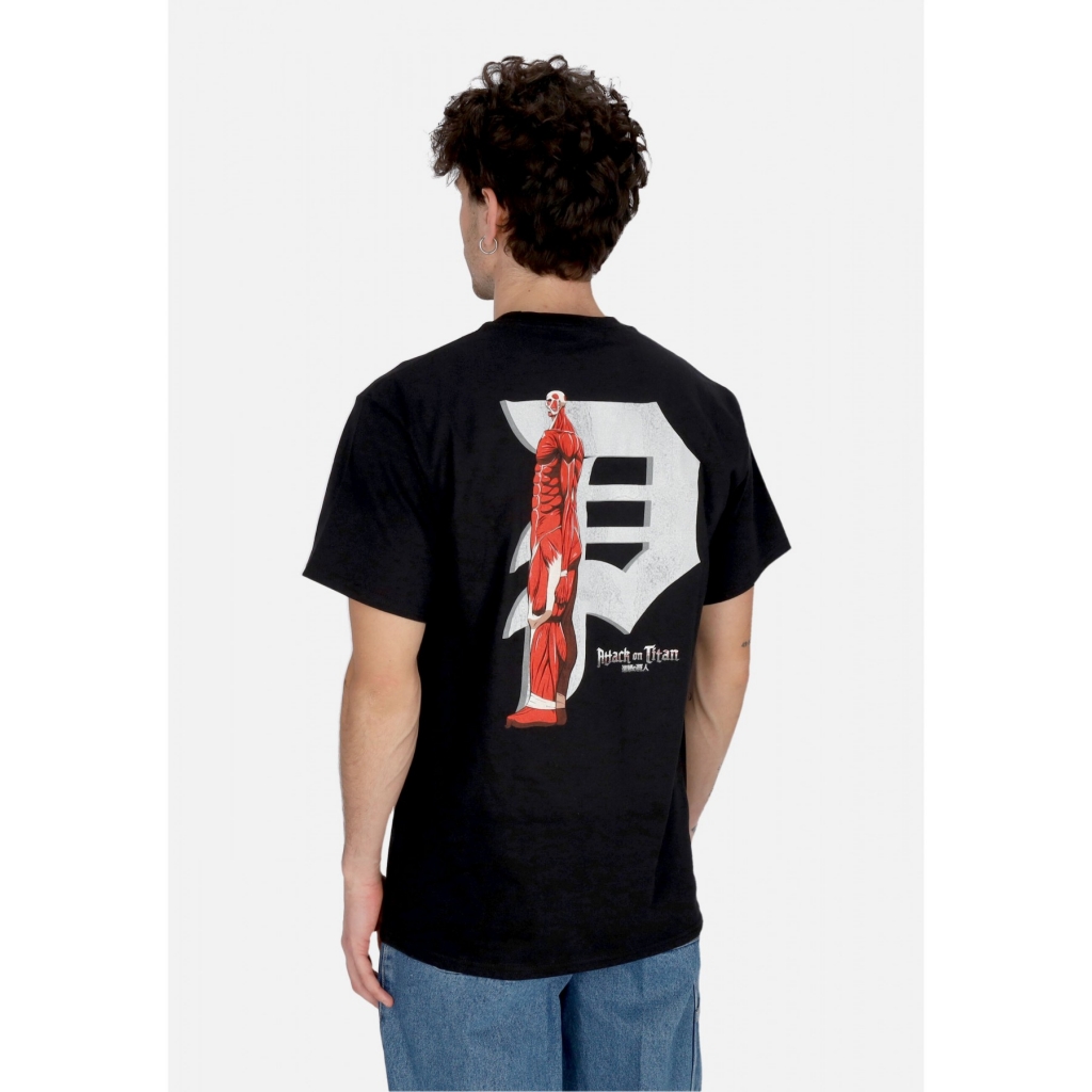 maglietta uomo colossal dirty p tee x attack on titan BLACK