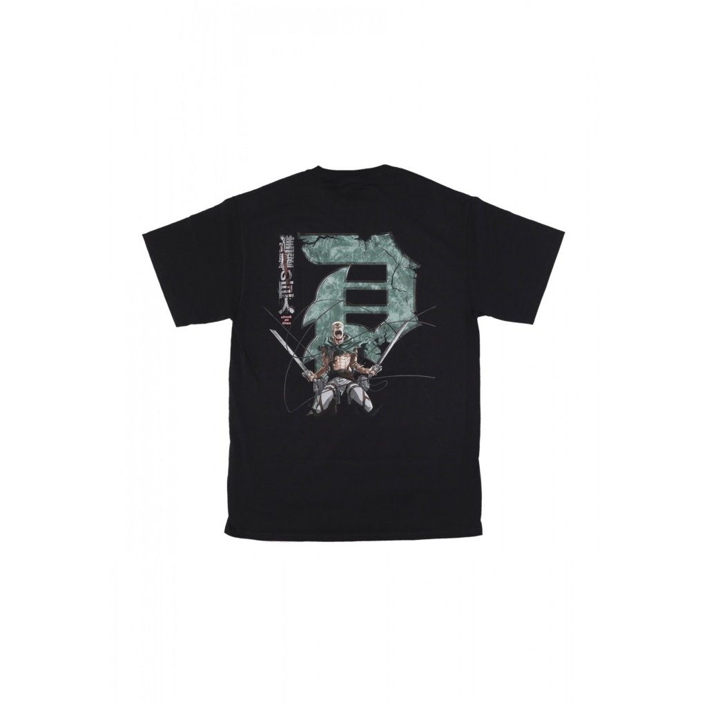 maglietta uomo reiner dirty p tee x attack on titan BLACK