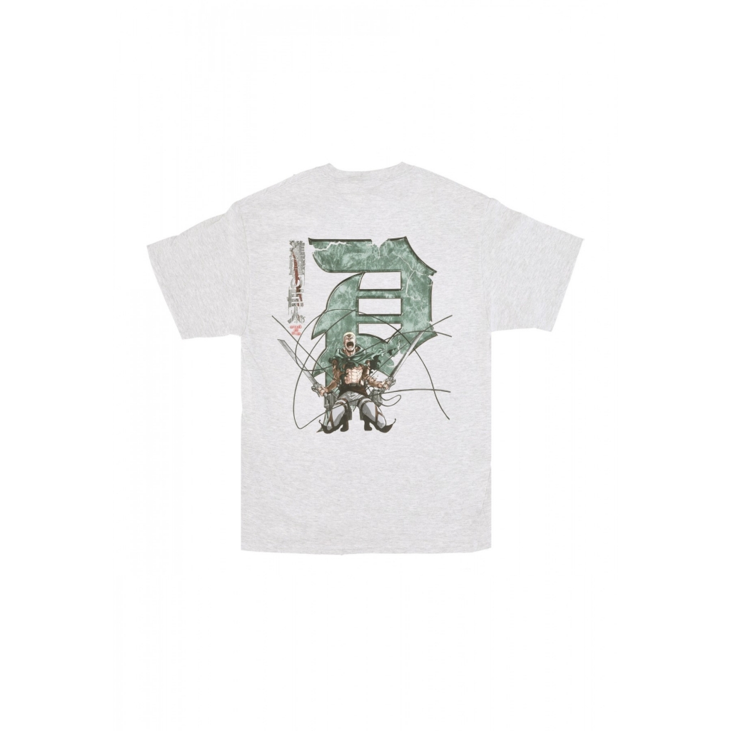 maglietta uomo reiner dirty p tee x attack on titan ASH HEATHER