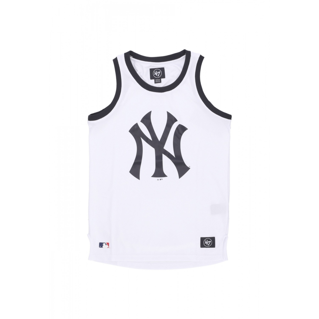 canotta tipo basket uomo mlb imprint tank new city neyyan WHITE WASH