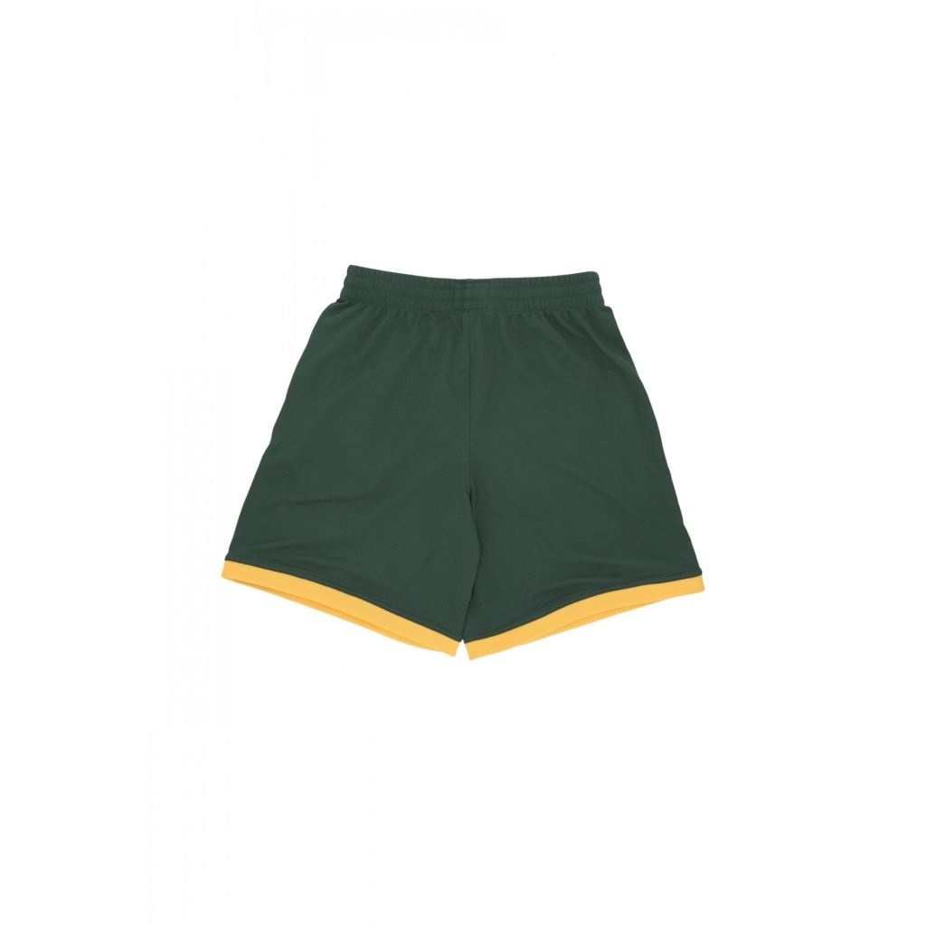 pantaloncino tipo basket uomo mlb imprint shorts new city oakath DARK GREEN