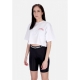 maglietta corta donna w triangle bengala crop top tee WHITE