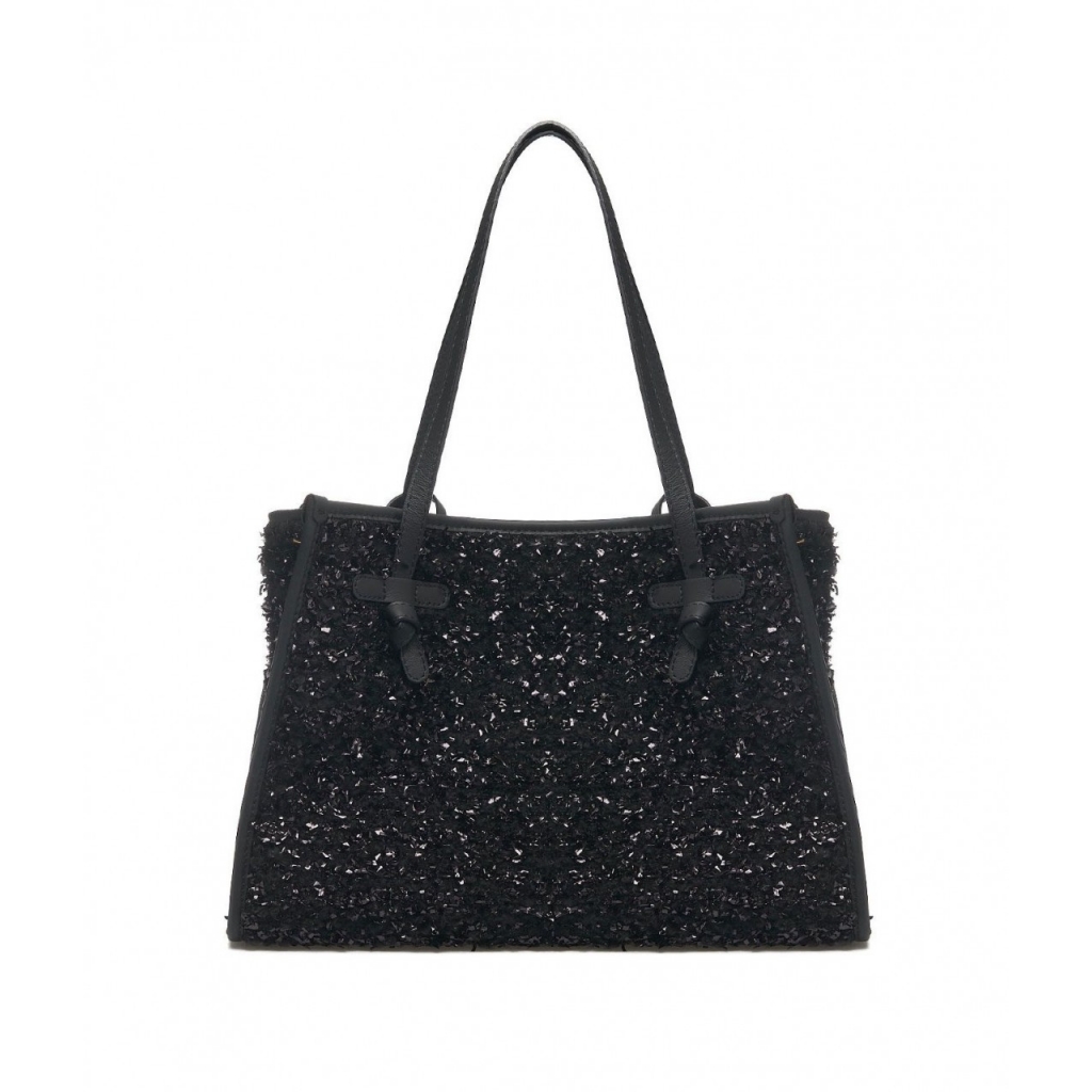 Shopper Marcella in wool-boucl nero