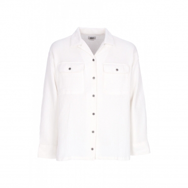 camicia manica lunga donna camille waffle l/s shirt MUTED WHITE