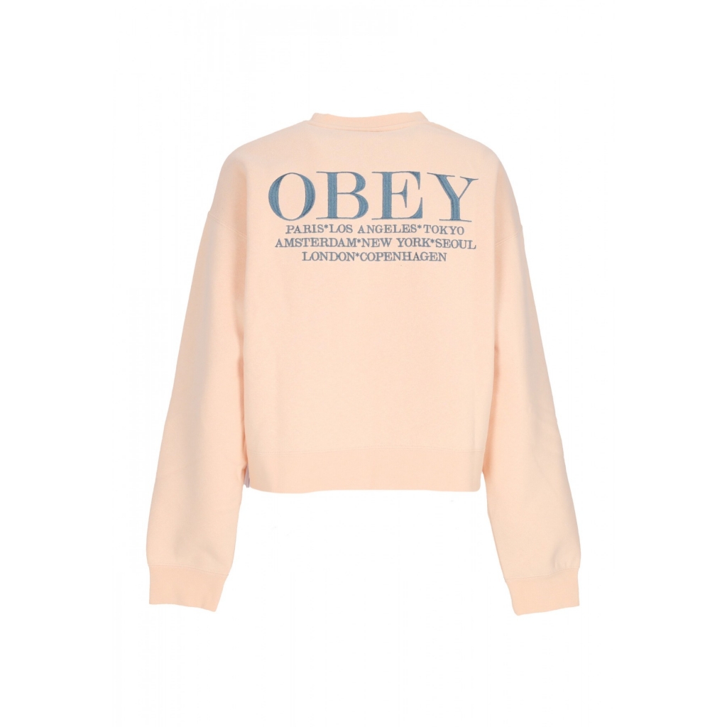 felpa girocollo donna w cities crew PEACH PARFAIT