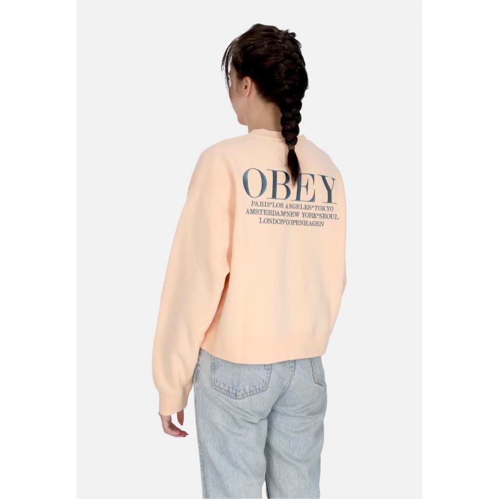 felpa girocollo donna w cities crew PEACH PARFAIT