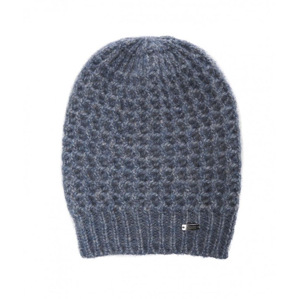 Beanie in maglia blu