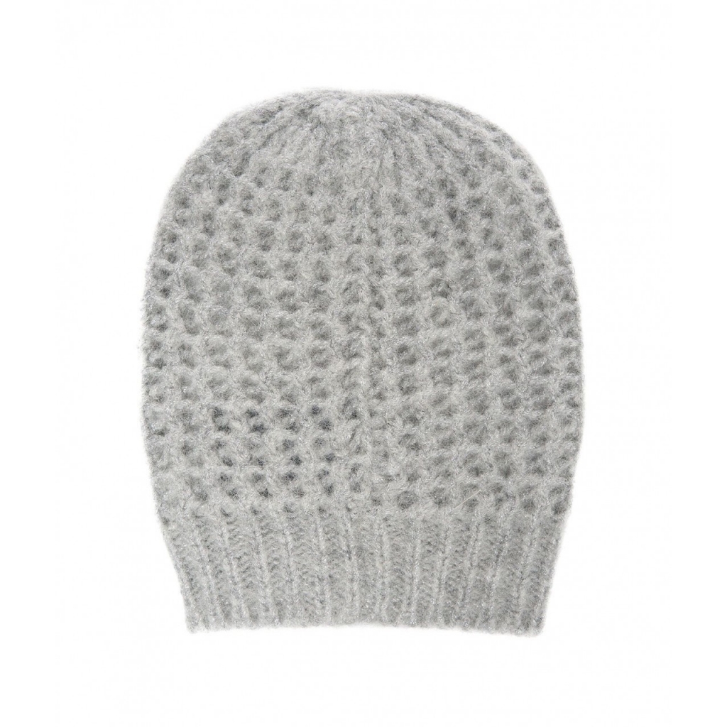 Beanie in maglia grigio