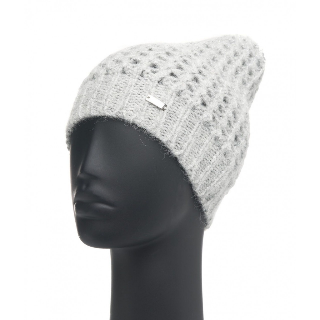 Beanie in maglia grigio