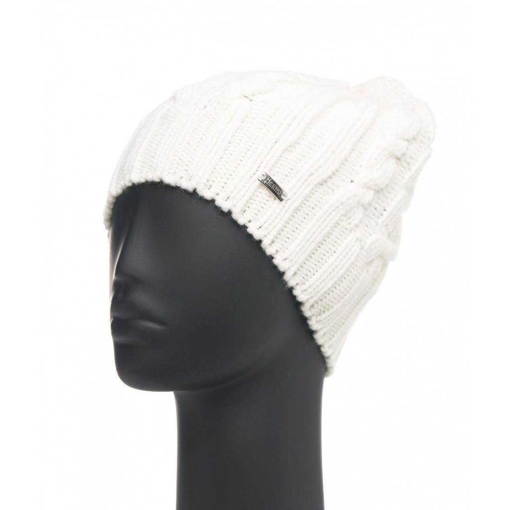 Beanie in maglia crema