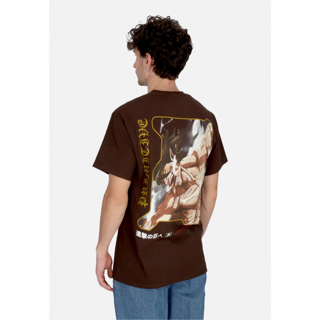 maglietta uomo future memory tee x attack on titan BROWN