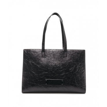 Shopper in similpelle nero