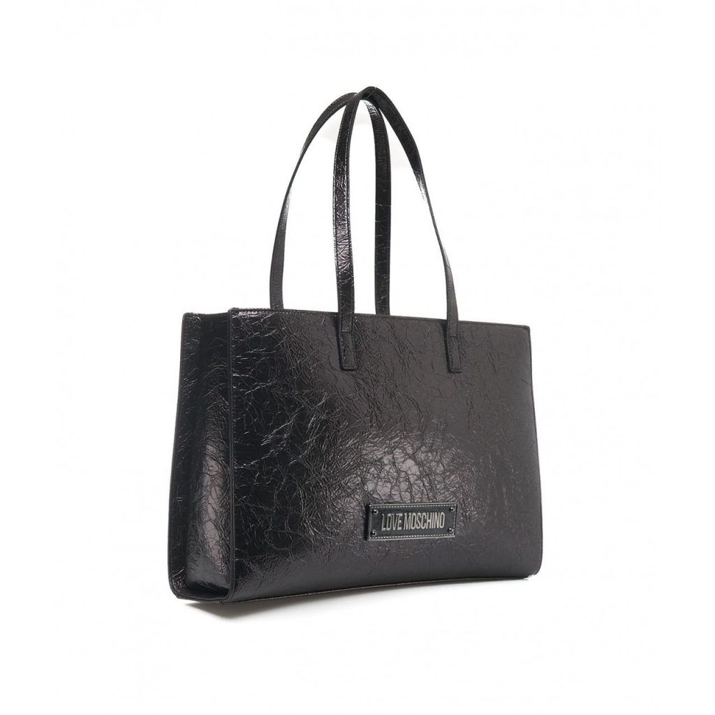 Shopper in similpelle nero