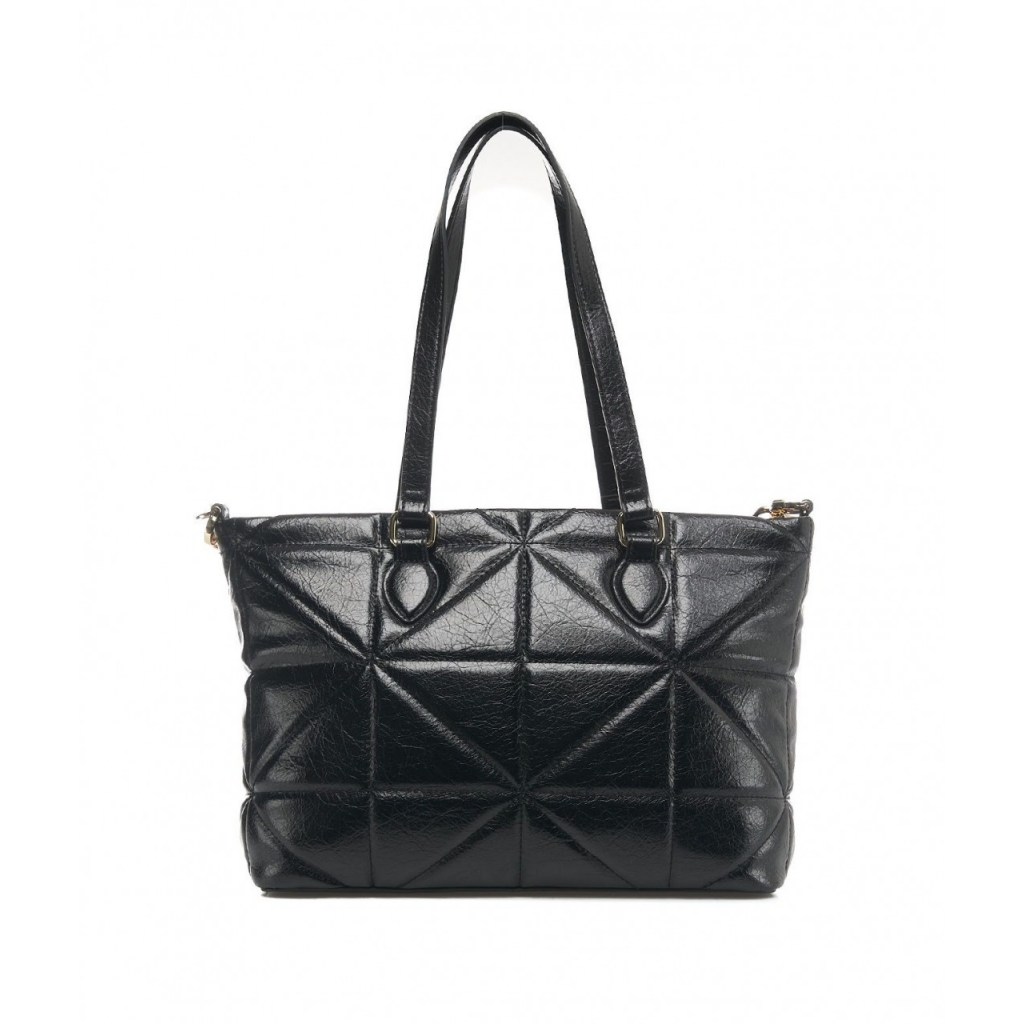 Shopper in ecopelle nero