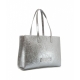 Shopper in similpelle argento