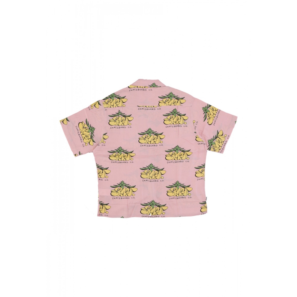 camicia manica corta uomo resort s/s shirt WOODS PINK