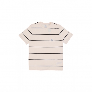 maglietta uomo basic pocket label tee WHITE/BLACK STRIPES