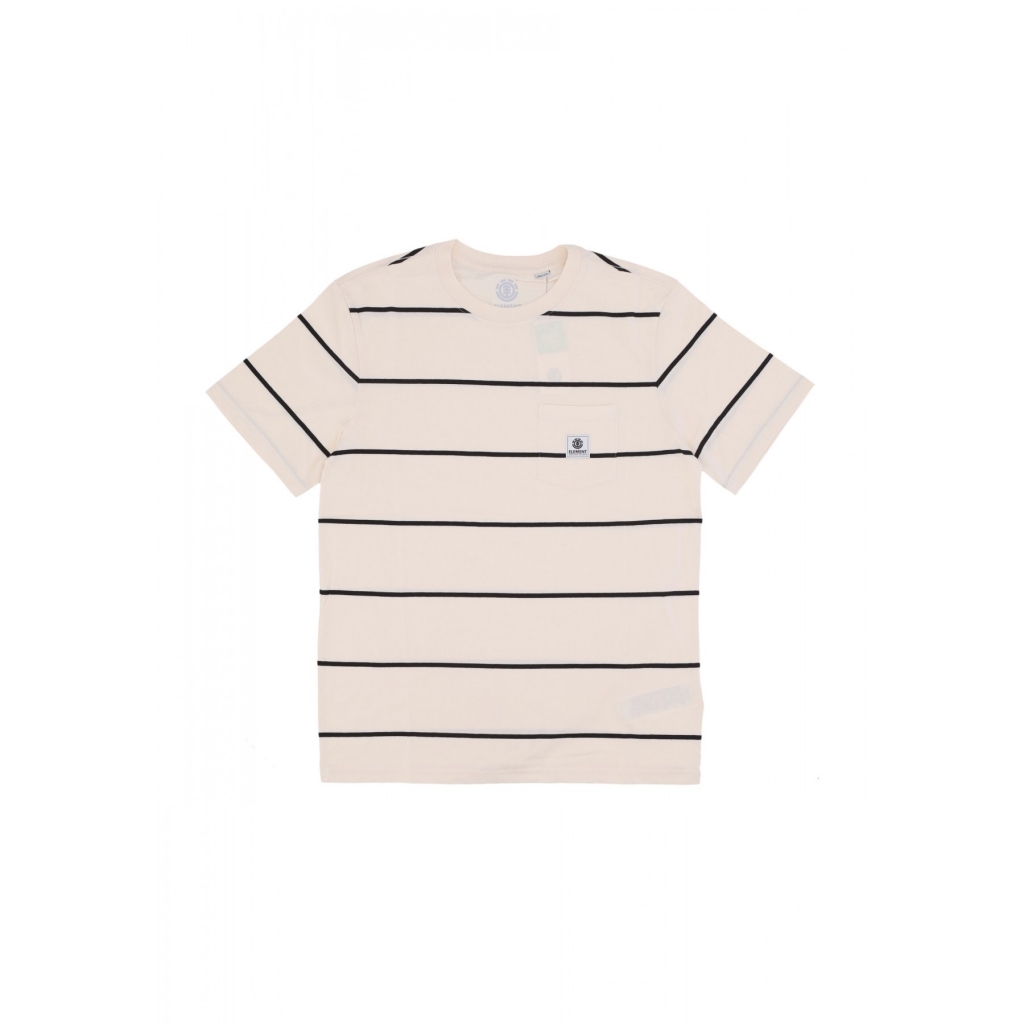 maglietta uomo basic pocket label tee WHITE/BLACK STRIPES