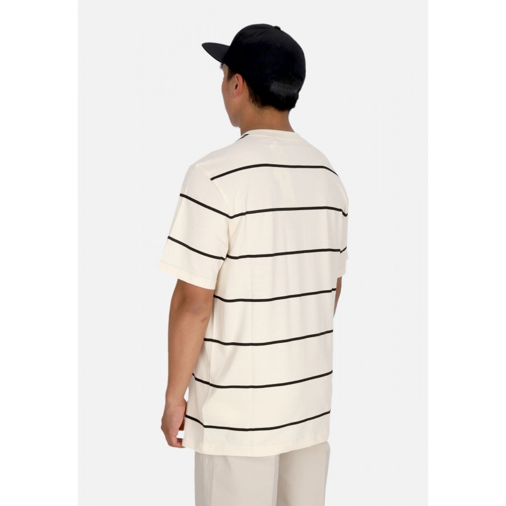 maglietta uomo basic pocket label tee WHITE/BLACK STRIPES