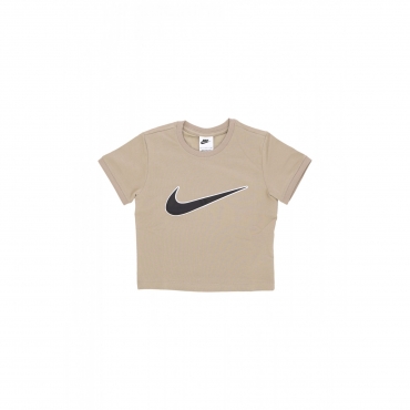 maglietta corta donna w sportswear baby swoosh tee KHAKI/KHAKI