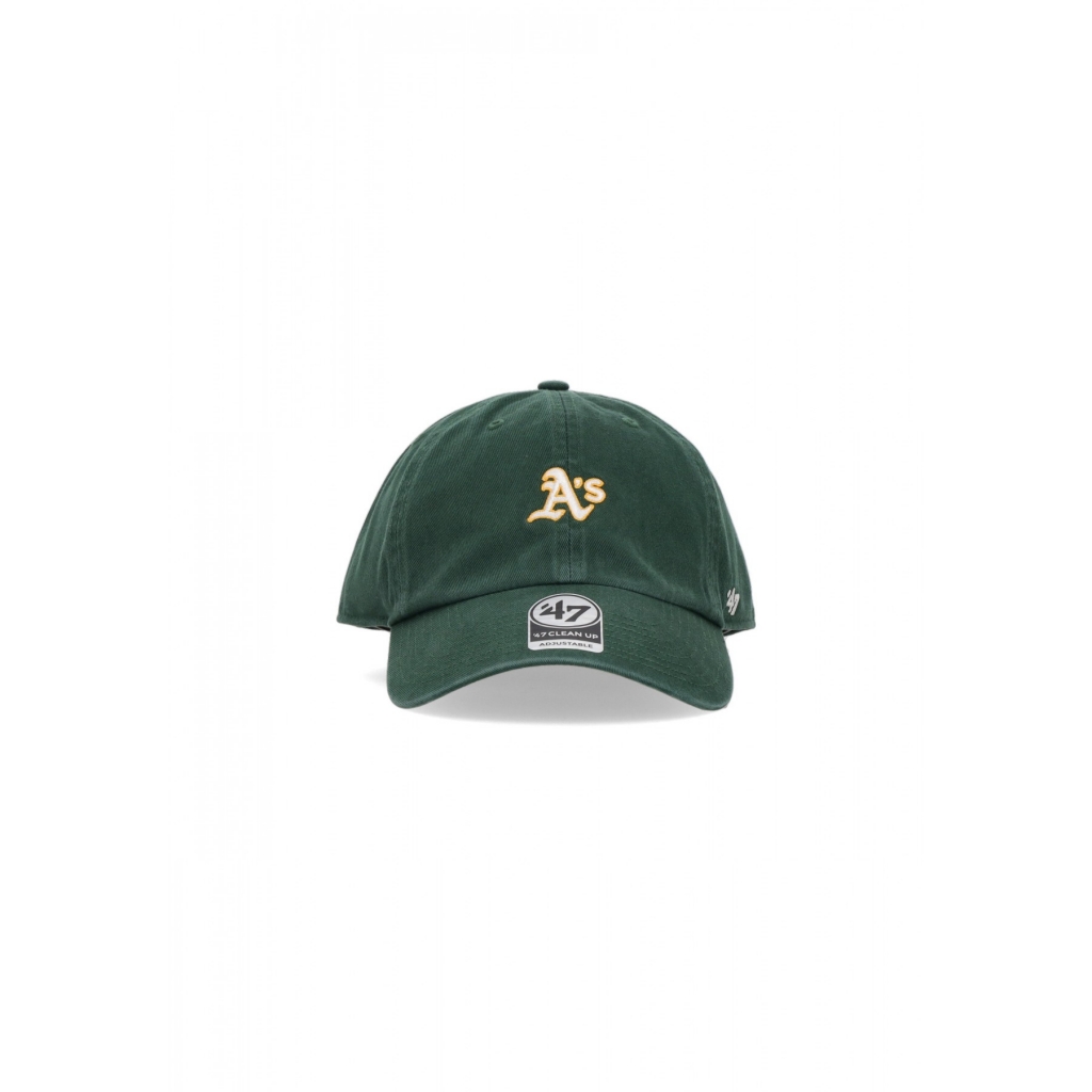 cappellino visiera curva uomo mlb clean up oakath DARK GREEN