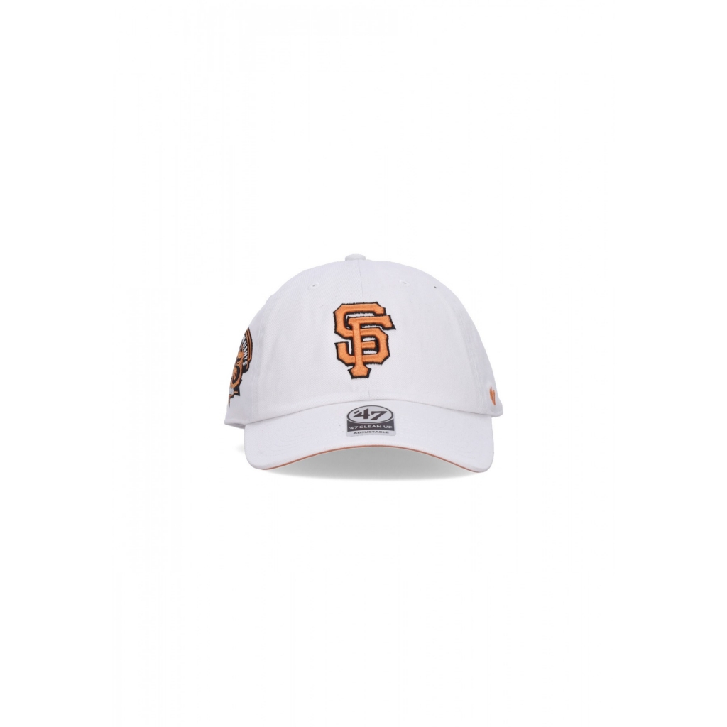 cappellino visiera curva uomo mlb double under clean up safgia WHITE