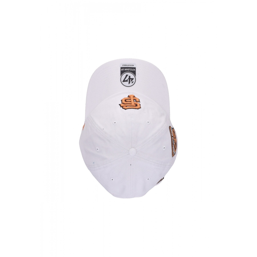 cappellino visiera curva uomo mlb double under clean up safgia WHITE