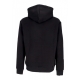 felpa cappuccio uomo college hoodie BLACK