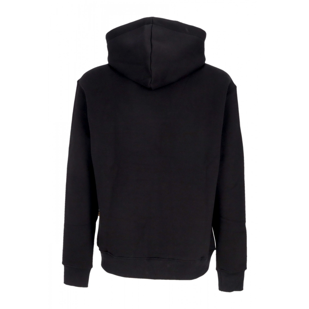 felpa cappuccio uomo college hoodie BLACK