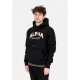 felpa cappuccio uomo college hoodie BLACK