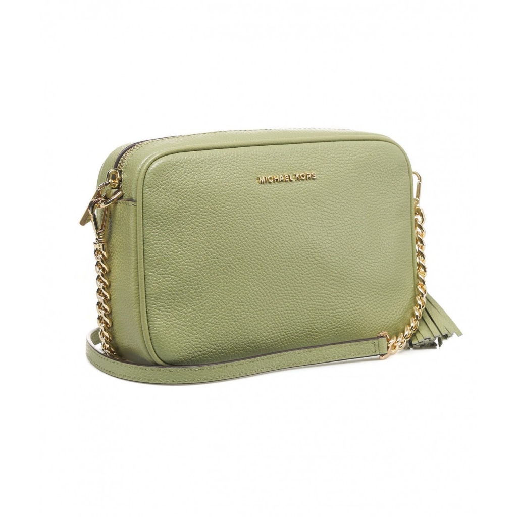 Mini borsa Jet Set con logo verde chiaro