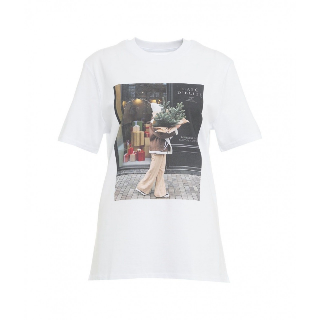 T-shirt Winter bianco