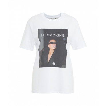 T-shirt Smoking bianco