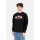 felpa girocollo uomo college crewneck BLACK